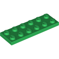 Lego destička 2x6, zelená (379528)